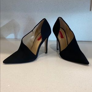 Gorgeous Saks RED Black Suede Heel- Super Sexy